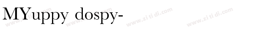 MYuppy dospy字体转换